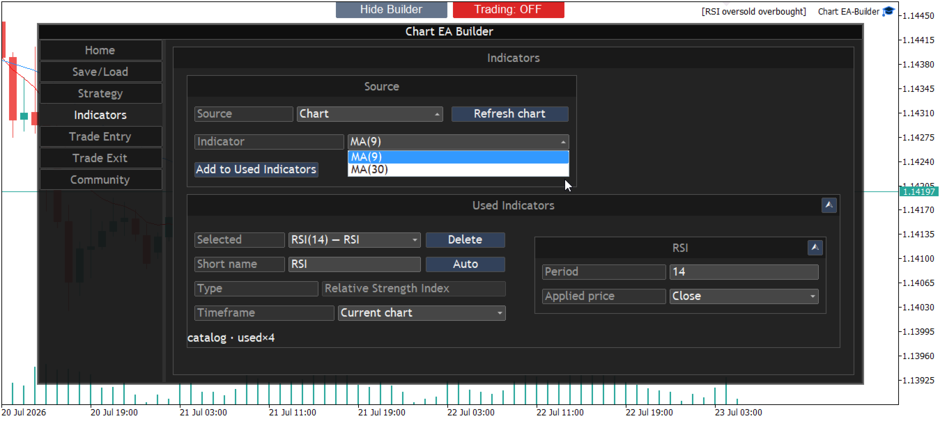 Chart EA Builder screenshot 1